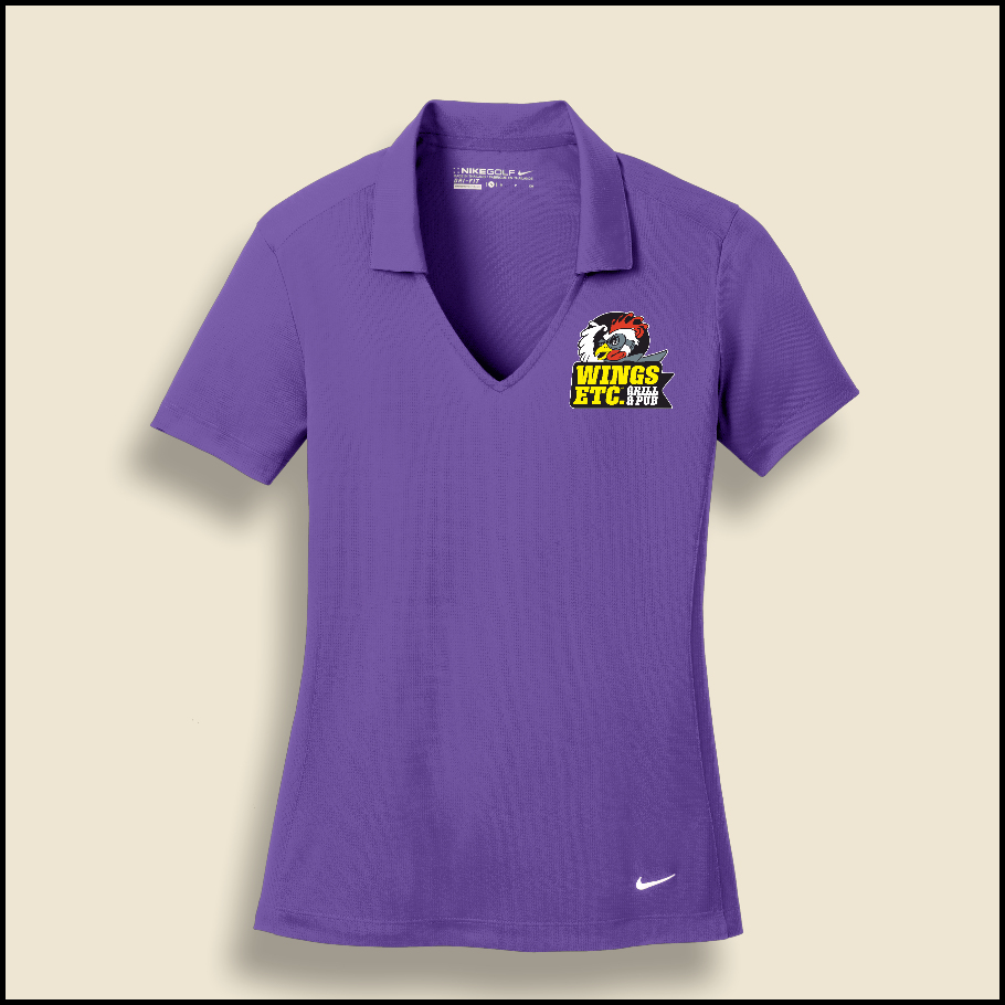 Court Purple Ladies Wings Etc. Dri Fit Polo